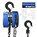 Biugaaufai 10 Feet Blue Manual Chain Hoist - Heavy Duty Chain 1 Ton Capacity, Lift Manual Hoist, Hand Chain Block Hoist for Industrial, Workshops, Warehouses, Automotive Machinery