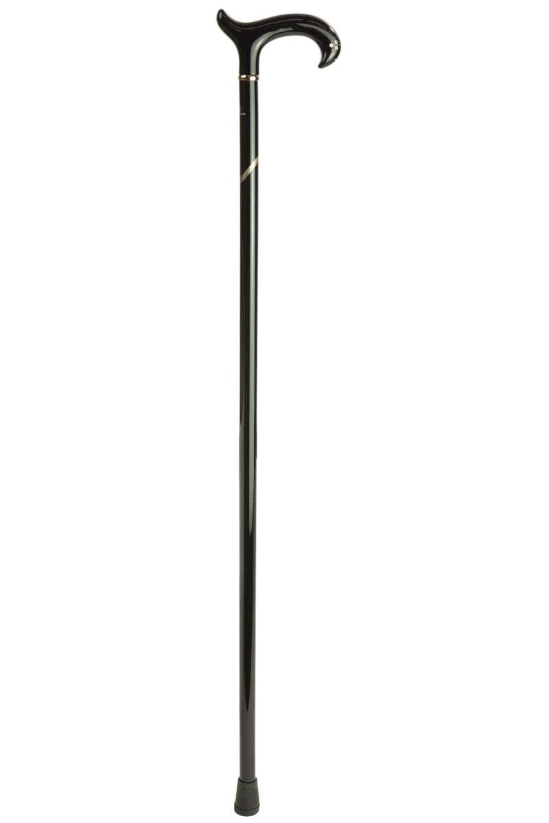 Classic Canes Black Swarovski Crystal Inlaid Derby Cane Walking Stick