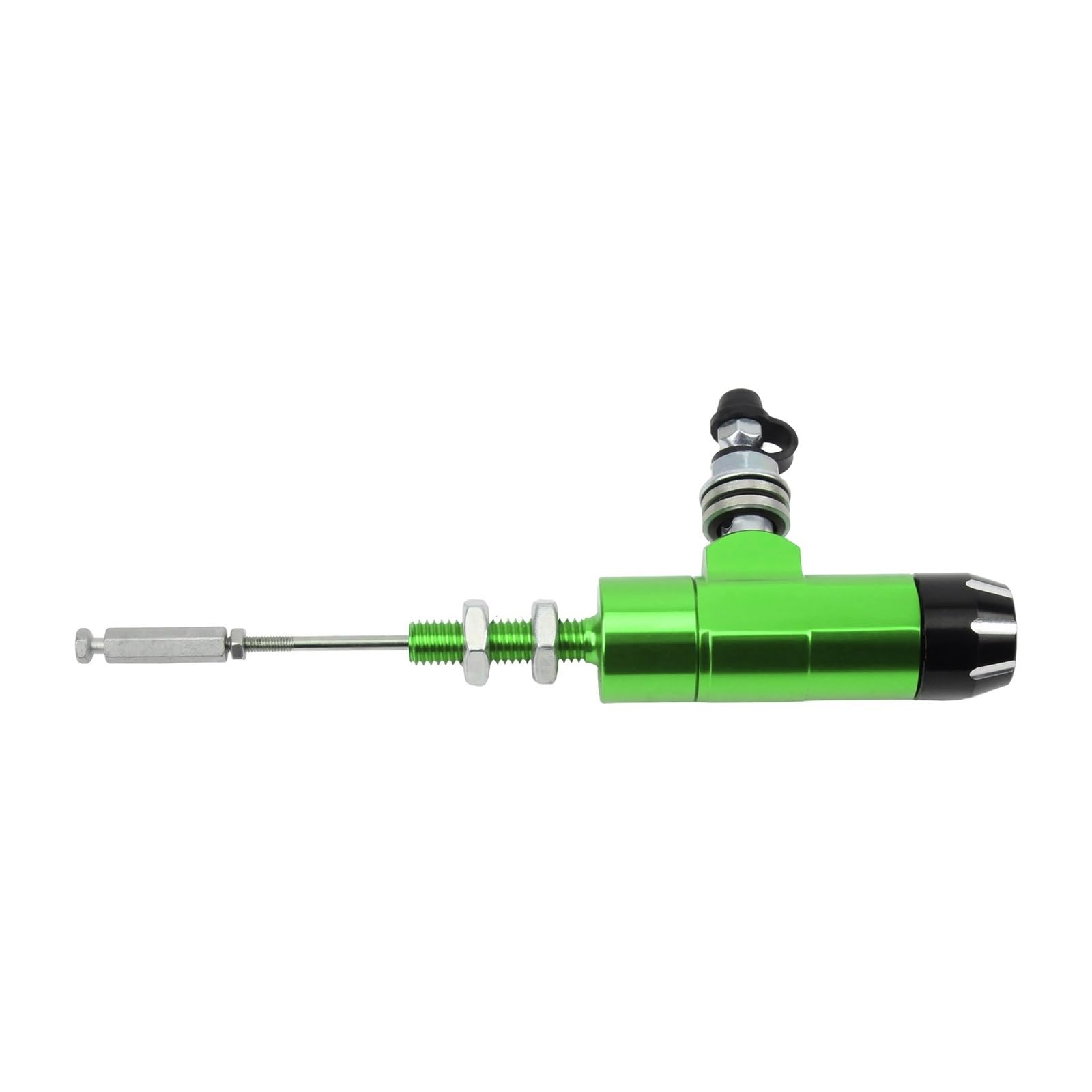 Poayuewr Green Rear Brake Pump Universal Motorcycle Hydraulic Clutch Brake Master Cylinder Rod System Fit For Yam&Aha