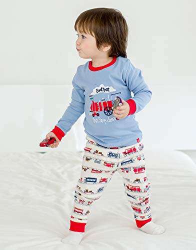 Image of VAENAIT BABY 12Months-12Years Toddler Kids Junior Boys Car Train Fireman Snug fit Sleepwear Pjs Set