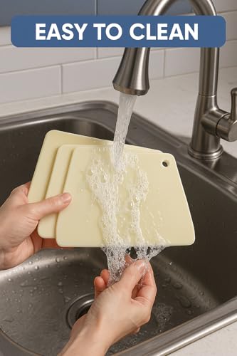 Image of Dough Scraper Bowl Scraper | Flexible Food Safe Plastic Dough Cutter for Baking, Bread, Cake, Pastry & Fondant | Multipurpose Kitchen Scraper Tool for Mixing & Icing-(Pack of 5)