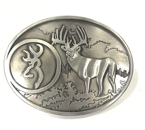 Deer Design Handmade Mens Leather Belt with Deer Buckle Western Work Casual Belt 1.5" Wide Cocoa Brown4