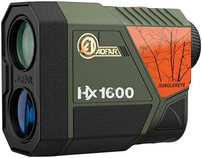 AOFAR HX1600 Hunting Rangefinder with Auto-Ambient Display, Ultra-Clear Optics with 95%+ Transmittance of Glass, 1600 Yards with Angle and Horizontal Distance,Range, Scan, Speed Mode,Waterproof