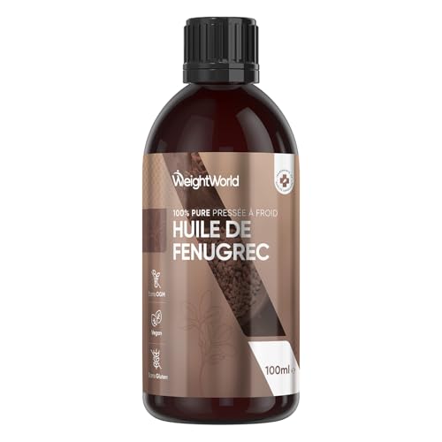 Huile de Fenugrec 100% Pure Issue de Graines de Fenugrec Pressées à Froid, 100ml Huile Corps Multi-Usages, Huile Fenugrec pour Hommes et Femmes