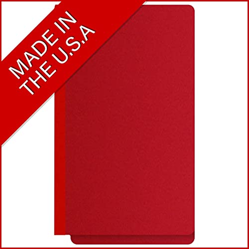 25 Pt. Pressboard Classification Folders, Full Cut End Tab, Legal Size, 2 Dividers, Red (Box Of 10) #TOP4