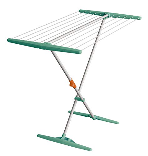 JUWEL Wäschetrockner Superdry Basic Mint (Standtrockner klappbar, Trockner für Bad + Balkon, Trockenlänge 11 m, Wäscheständer mit Twaron-Wäscheleinen) 40804
