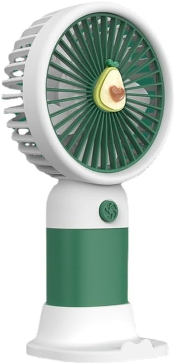 Cute Handheld Fan, Portable Mini Fan with Phone Stand, Rechargeable Personal Small Fan, 3 Speeds USB Desk Fan for Travel, Summer Gift for Kids, Avocado Design