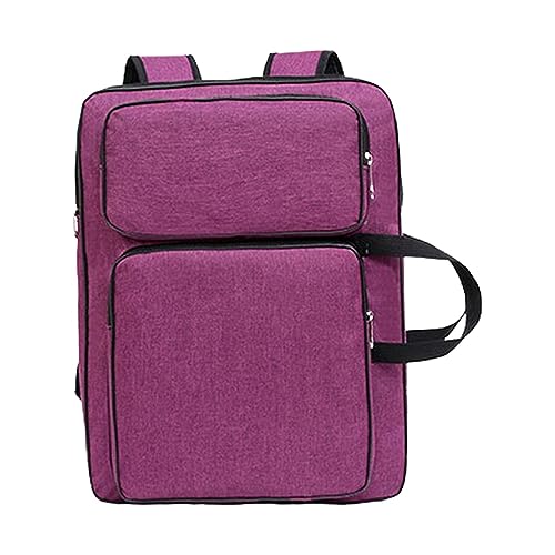 Amagogo Estuche de Cartera de Arte A3 Mochila para Artistas Suministros de Arte Resistentes al Agua de Viaje Bolsa de Arte para Suministros Bolsa de bocetos, púrpura