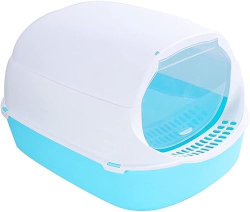 Caja de arena para mascotas para orinal completamente cerrada, desodorante, gatito, a prueba de salpicaduras, inodoro, limpieza de interiores, arena