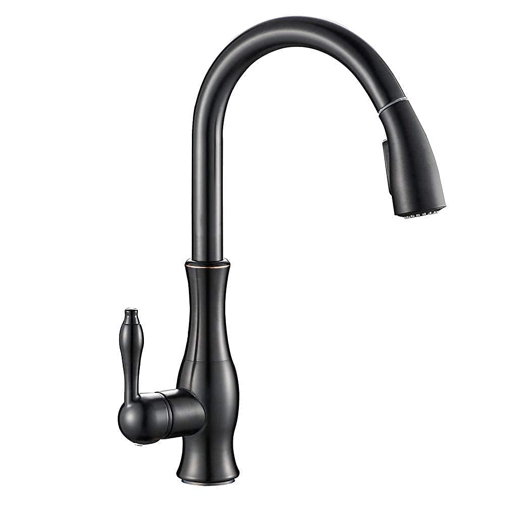 Robinet de cuisine mitigeur rotatif monotrou chrome OKUOKA