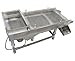 TECHTONGDA Straight Vibrating Sieve Screen Shaker Electric Linear Sifter Machine Stainless Steel One Layer One Motor 3mm Screen Size 11.8×29.5inch 110V
