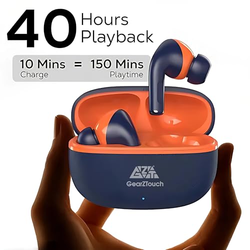 Image of Trendy Buds PRO Wireless Buds with Fast Charging & Premium Glossy & MATT Finish Upto 42H Playtime| Dual 10mm Driver | IPX4 Water-Resistance| BT5.3 | Quad Mic with ENC | Touch Control- Blue