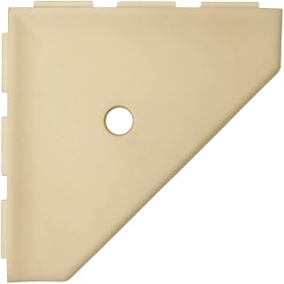 Questech 8" Corner Shower Shelf - Lugged for New Construction, Shower Organizer for Tiled Walls, Corner Caddy Soap Dish Bathroom Storage, Geo Lugged, Sand Matte