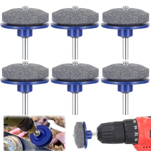 6 Stück Messerschärfer Rasenmäher Schärfer für Stumpfe Klingen, Schärfgerät Schleifstein Rasenmähermesser Rasenmäher Messerschärfer für Rasenmähermesser Schärfen, Universal Schärfer für Gartengeräte