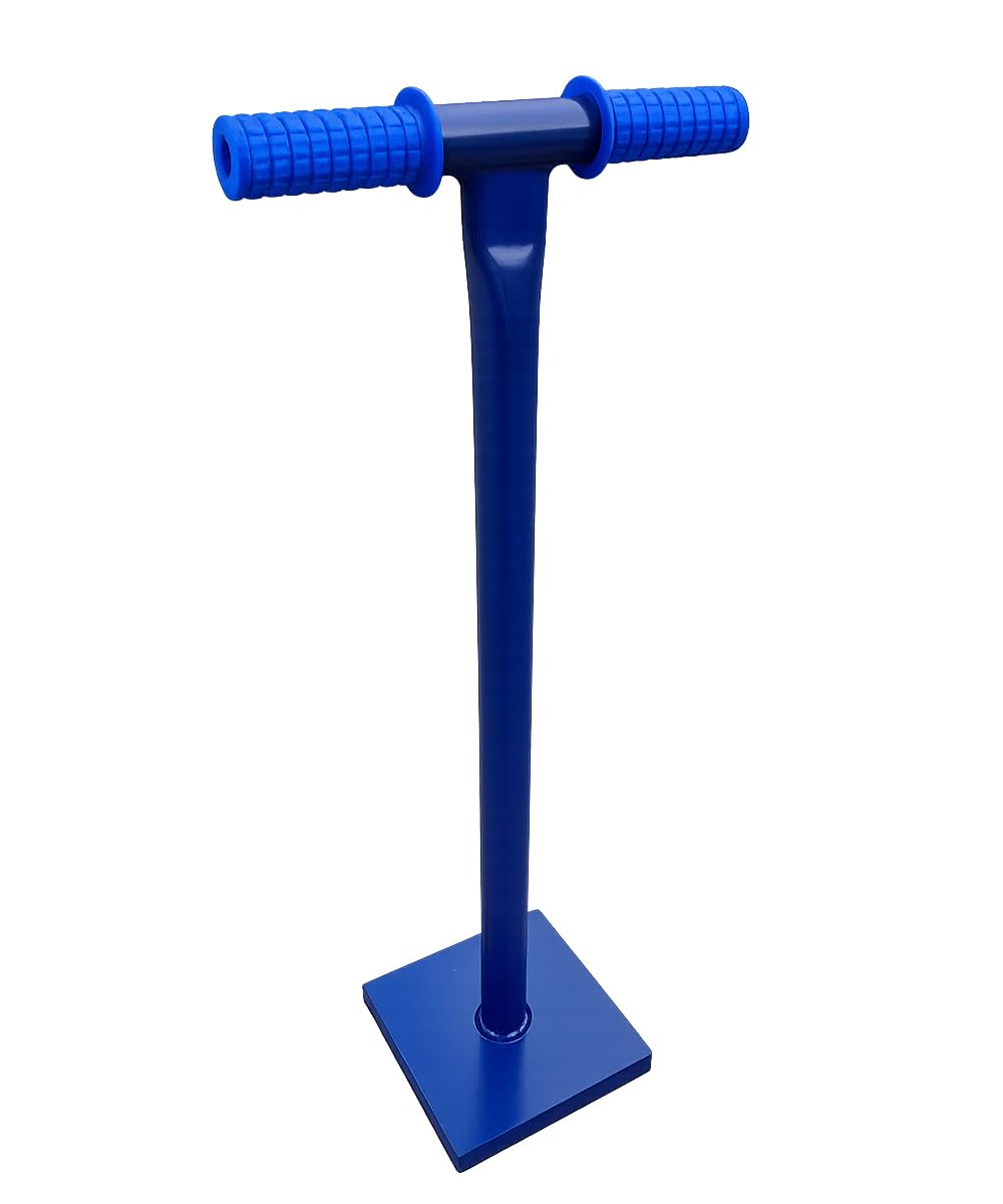 Betonstampfer Erdstampfer Manueller Garten-Bodenverdichter Stampfer Bodenverdichter Platte Größe 20 x 20 cm Gewicht 11.5 Kg Höhe ca. 80cm mit T-Griff
