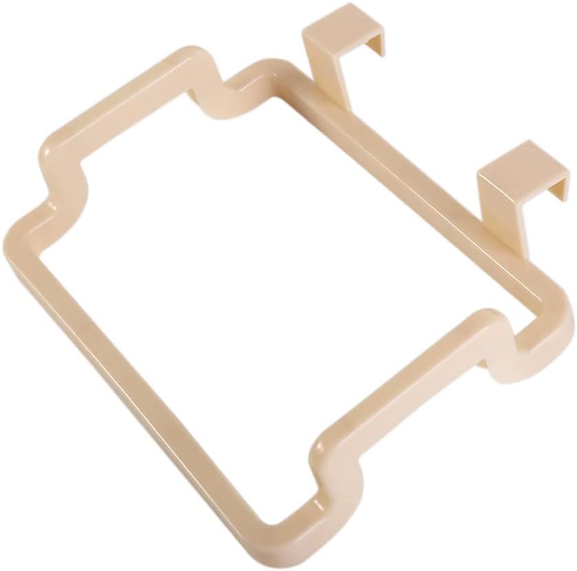 Image of Beige Over The Cabinet Garbage Bag Rack, Hanging Garbage Bags Holder Trash Bag Holder Rack for Kitchen Cabinets Doors and Cupboards, Kitchen Waste Bins, Trash, Recycling and Compost