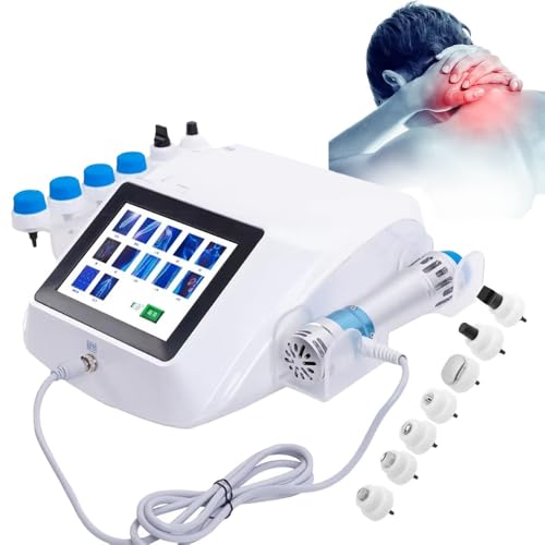 Instrumento de fisioterapia por ondas de choque, máquina masajeadora para aliviar el dolor, con 7 cabezales de masaje y pantalla, para aliviar el dolor en las articulaciones