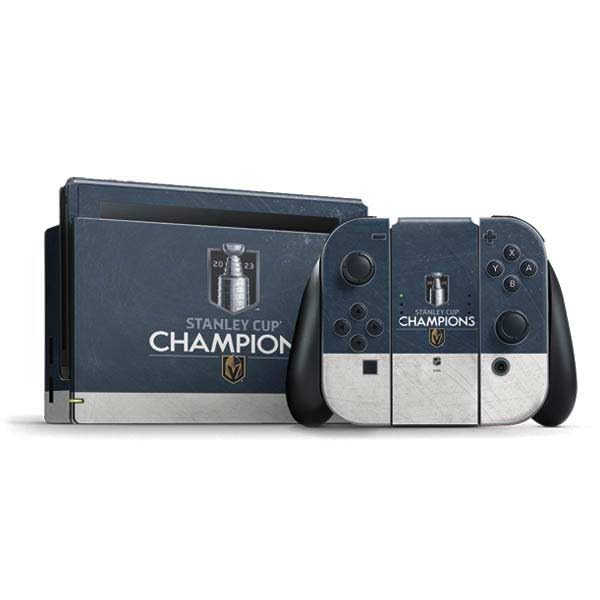 Skinit Decal Gaming Skin Compatible with Nintendo Switch Bundle - Officially Licensed NHL Stanley Cup Champions 2023: Vegas Golden Knights Design