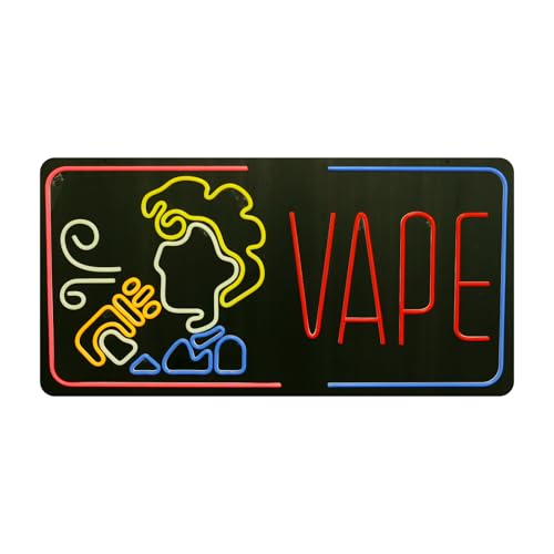 Vape LED Sign, 35.5 x 17.7-Inch, Multicolor RGB Neon Display