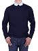 Luciano Natazzi Men's Crew Neck Cotton Sweater Relaxed Fit