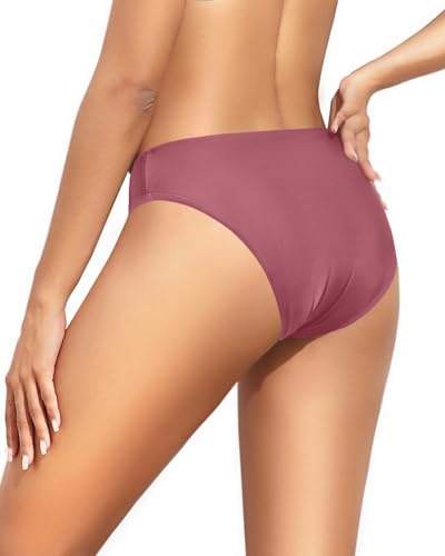 Image of Women Bikini Bottom Full Coverage Bathing Suit Bottoms Swimsuit Bottom | Low Waist Design, Side Strap Cutout, Full Rear Coverage, Secure Fit, Soft Breathable Fabric