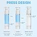 GIVITASOT 0.5 OZ/15ML Airless Pump Bottles, 3 Pack Lotion Dispenser Travel Size Pump Bottles, Vacuum Cosmetic Travel Bottle for Lotion, Creams, Foundation, Cosmetic, with Labels, Wooeden Stick