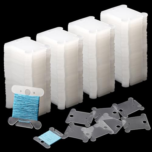 400 PCS Embroidery Floss Bobbins Embroidery Thread Organizer Plastic Floss Bobbins Embroidery Thread Cards for Cross Stitch
