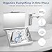 Oralphi 2 Pack Aluminum Retainer Case for Invisalign Aligners, Partial Mouth Guard Case Denture Retainer Container Case Holder with Vent Holes, Slim Orthodontic Aligner Case for Traveling-Silver