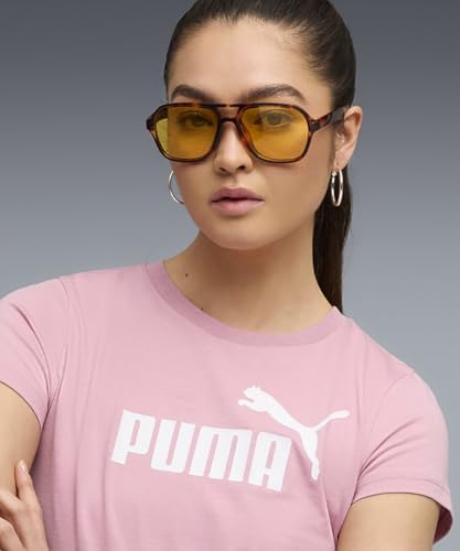 Image of Puma Women Cotton Letter Print Regular Fit Tees