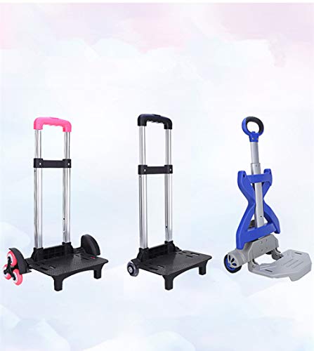 Trolley Backpacks School Bags Daypacks High-Capacity Rolling Rucksacks Pink 6 Wheels #TOP3