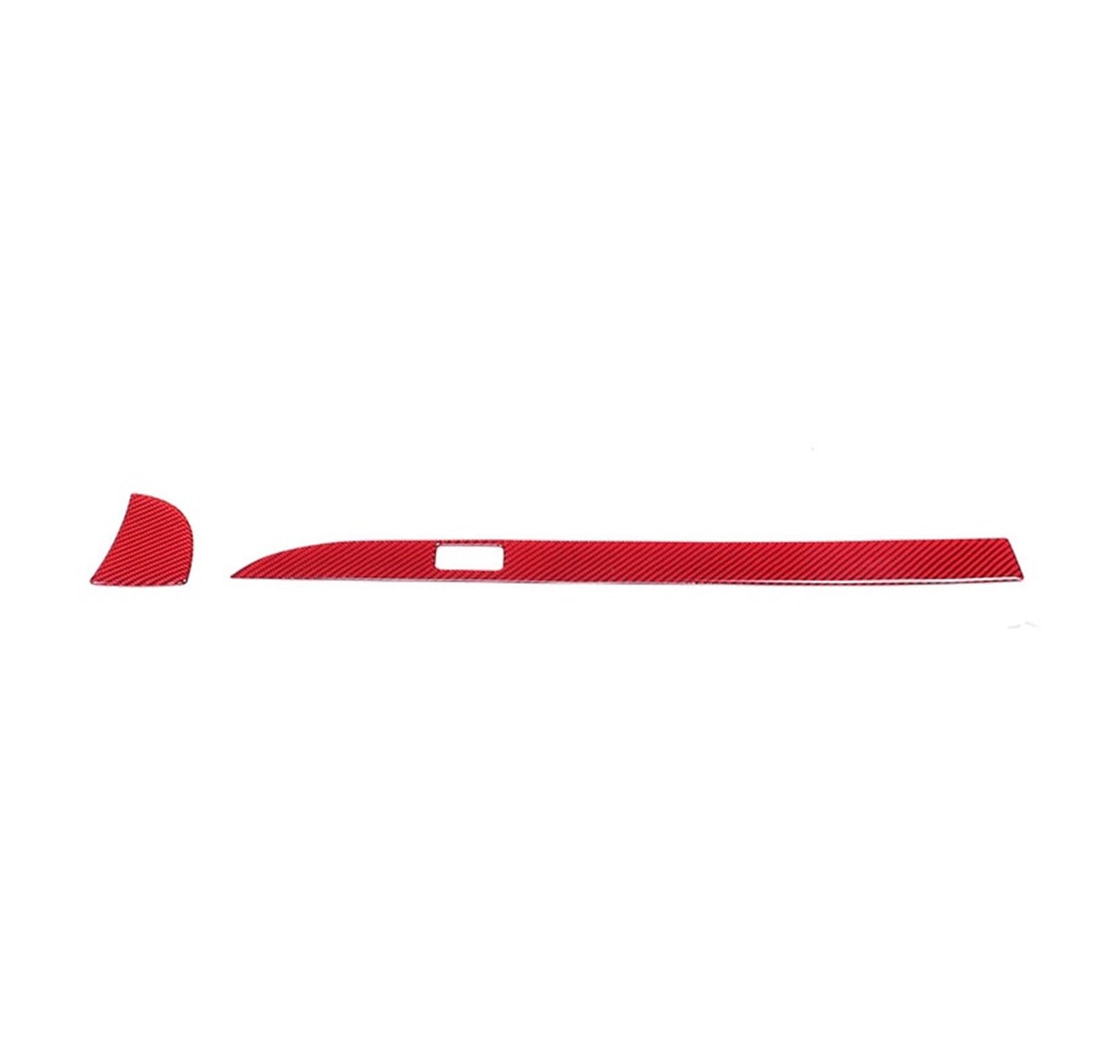 Car Trim Interior for BMW 6 Series E63 E64 04-09 Soft Carbon Fibre Car Center Console Co-Pilot Decorative Strips Trim Sticker Accessories Interior Mouldings(Red Carbon Fibre)