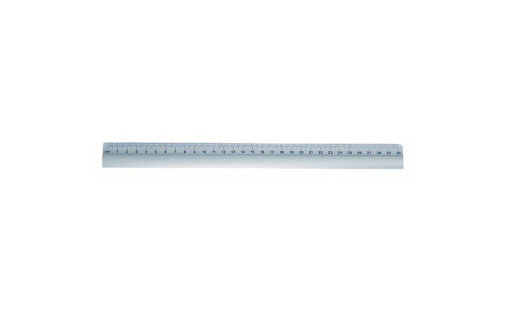 Wedo 525331 Ruler Aluminium 30 cm with Non-Slip Rubber Insert, Silver