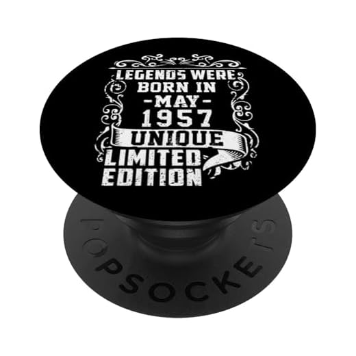 Cumpleaños Mayo 1957 Edición Limitada Regalo Legend May PopSockets PopGrip Intercambiable