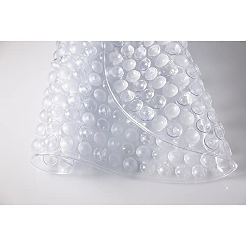 Clear Bathroom Tub & Bath Mat Premium Vinyl Dotted Bubble Cushion Spa Quality Anti-Slip 15 Inch X 27 Inch thumb #3
