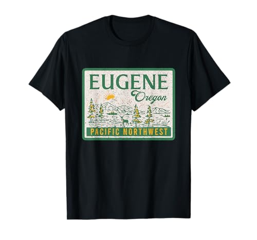 Eugene Oregon Rugged Landscape PNW Travel Vintage T-Shirt