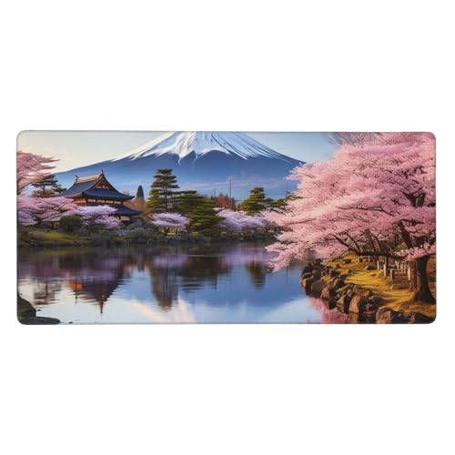 Sous-main étendu décoratif Mont Fuji pour bureau et ordinateur