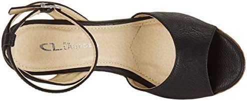 CL by Chinese Laundry Women's Booming Wedge Sandal, Black Nubuck, 6 M US | Image 4