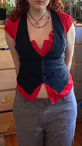 Sunwittafy Women Y2k Waistcoat Vest Vintage Button Down Sleeveless Gothic Corset Vest Racerback Punk Grunge Vest Top2