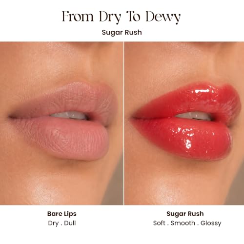 Image of Milagro Beauty Gloss Lip Balm | Hydrating Glossy Lip Glaze Stick | Jojoba Oil & Shea Butter - Non-Sticky Shine, Peptide-Infused Formula (Sugar Rush)