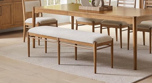 Martin Furniture Modern Wood Dining Table Bench Kitchen seat Fully Assembled Brown