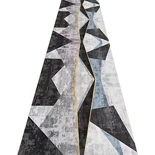 ZRUYI Alfombras De Pasillo Largo Entrada Felpudos Moqueta Corredor Moderno Patrones Geométricos Alfombra Cover