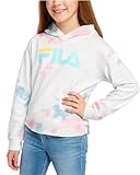 Fila Girls Hoodies - Cozy Soft Cotton Blend Tie Dye Pullover Graphic Hoodies for Girls - Casual Fashion Kids Sweatshirts, Size 7-8, Tie Dye