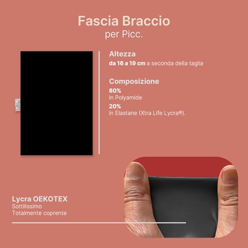 Bande de protection pour PICC noir taille XL pour protéger le cathéter de bras
