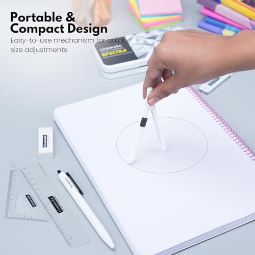 Image of Geometry Box Set with Compass Divider Metal Instruments - Premium Aesthetic Design Mathematical Drawing Kit for Students Professional Drafting Tools