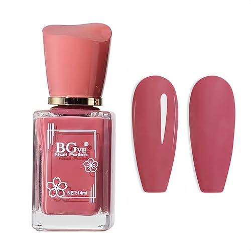 Pink Nail Varnish - Rose Pink Nail Polish - Air Quick Dry Nail Polish - No Chip Long Lasting Nail Varnish - High Glossy Smooth Nail Art Polish For Women Manicure Decoration DIY