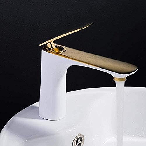 Robinet de lavabo blanc mitigeur eau chaude froide de salle de bains