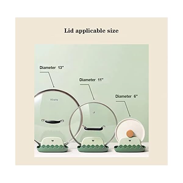 A spoon rack for kitchen counter using for spatula spoon rack in kitchen kitchen utensils and Barbecue appliances and pot lid support water dripping protection,Green,17.2*15.5*7.8cm - Image 7