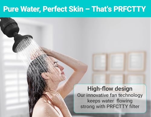 Image of 20 Stage Shower Head Filter,Revitalize Hair,Skin Nails While Purifying Water,Prevent Scale Buildup,High Output Fan Technology Softener Hard Water 99% Remove Lead,Chlorine,Fluoride,Matte Black