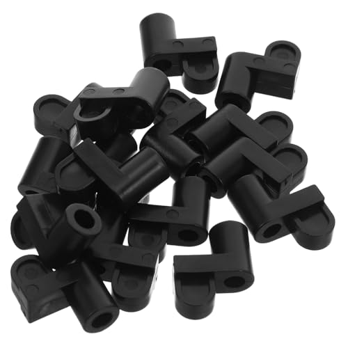LIFKOME 24 Piezas Clips Negros para Mosquiteras con Tornillos Fijadores Metálicos Resistentes la Intemperie para Ventanas Rv y Hogar Montaje Rápido y Seguro