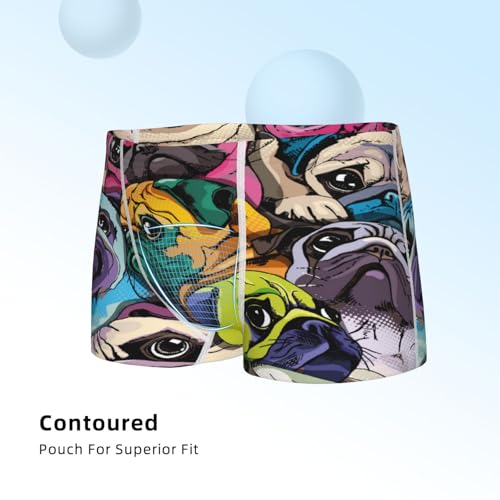 Boys' Cotton Boxer Brief Soft Underwear-Colorful Pug4